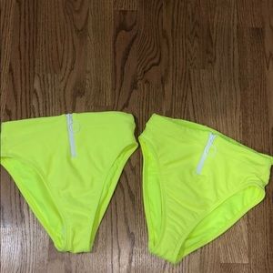 High Waisted Neon Yellow Bikini Bottom